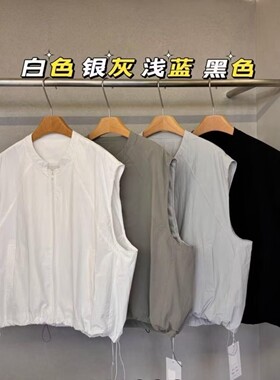 启点小立领工装马甲女2026春夏新款韩版宽松休闲百搭坎肩背心外套
