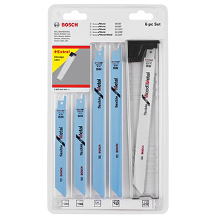 BOSCH博世 6支马刀锯条套装S1122BF金属木材切割锯片附件收纳盒