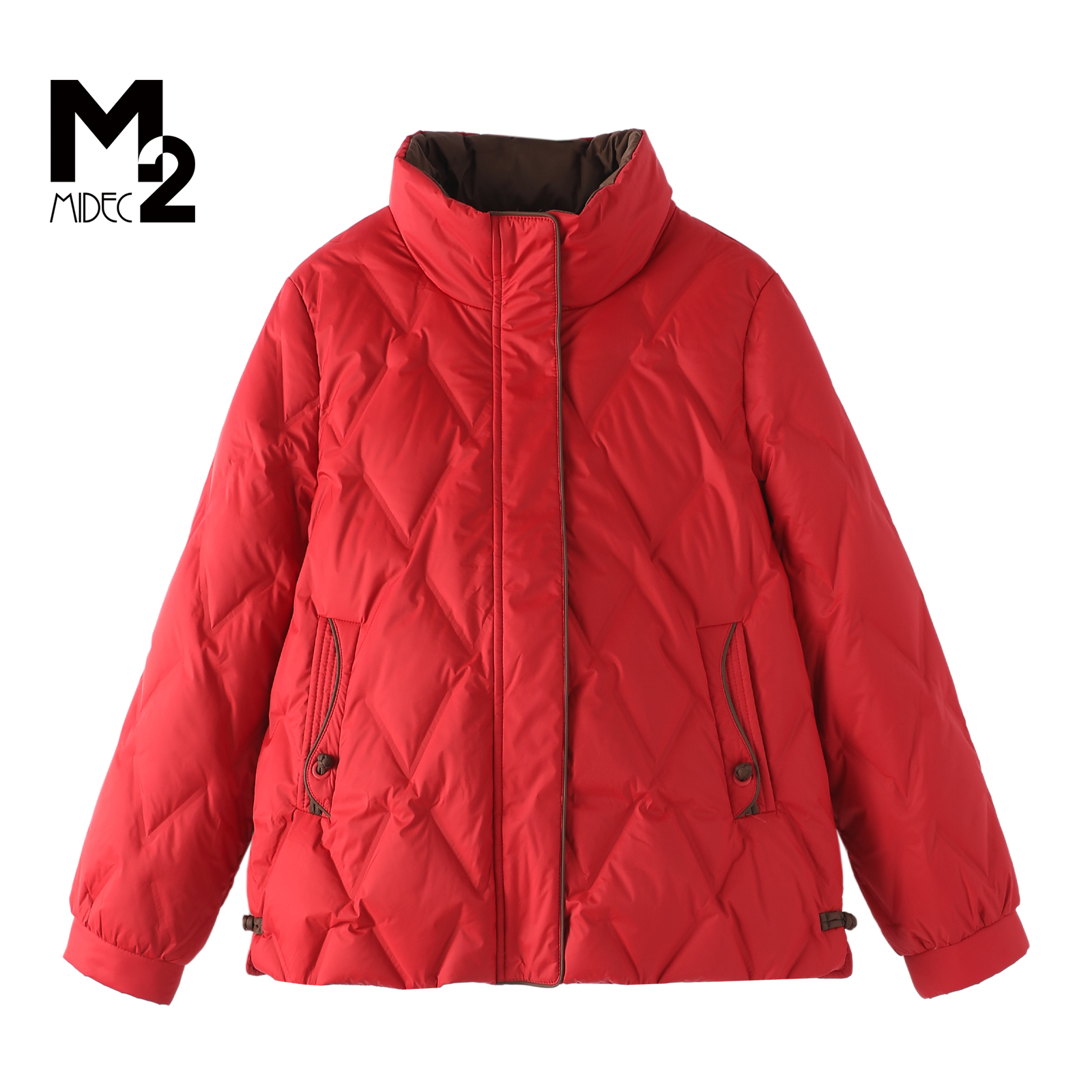 M2女装中年妈妈休闲白鸭绒羽绒服