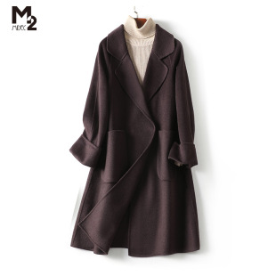 妈妈双面呢大衣 毛呢外套女冬小个子中长款 M2女装 2025冬新款