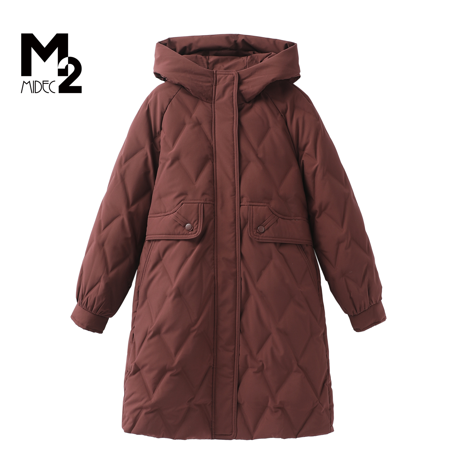 M2女装中年妈妈休闲白鸭绒羽绒服