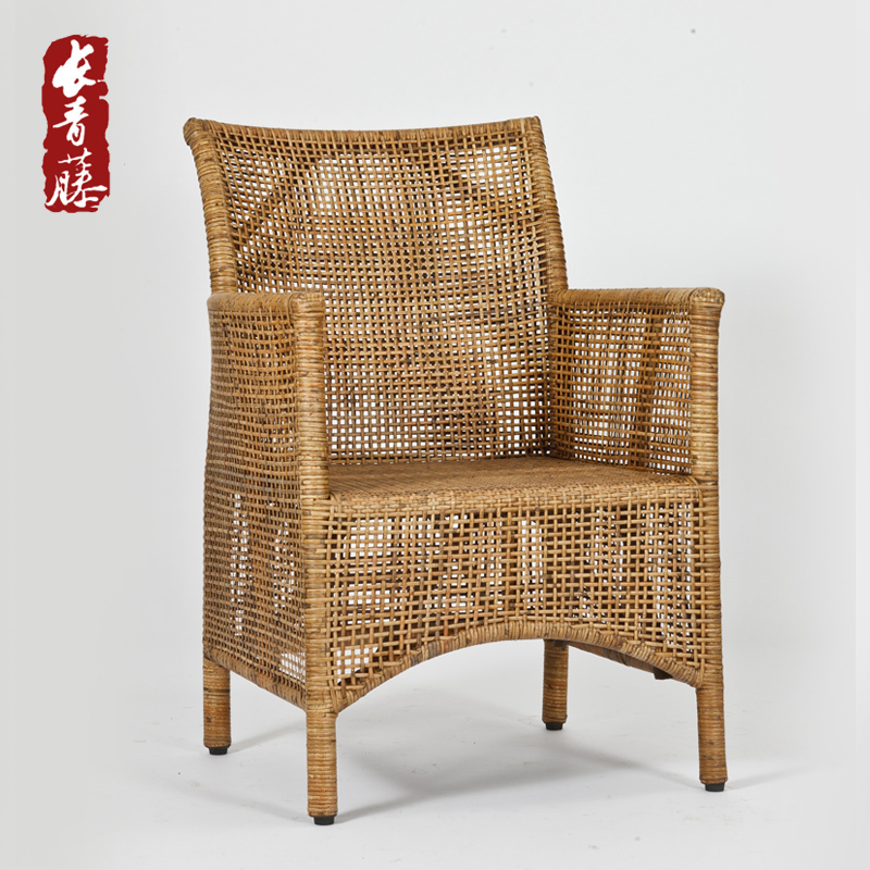 简约编织高端客厅阳台单人藤椅
