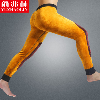 男士加绒加厚保暖裤打底裤紧身秋裤男线裤衬裤冬季棉毛裤单件绒裤