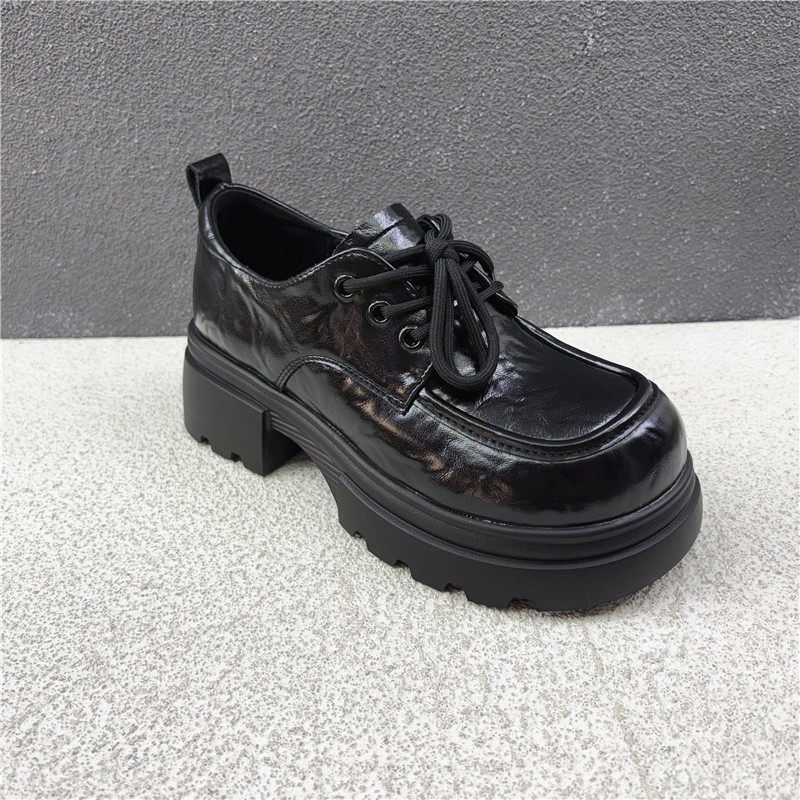 撤柜断码处理2026春季新款英伦风厚底乐福鞋女系带圆头松糕底单鞋,女鞋,乐福鞋（豆豆鞋）,淘宝优惠券,粉丝福利购,淘宝优惠卷