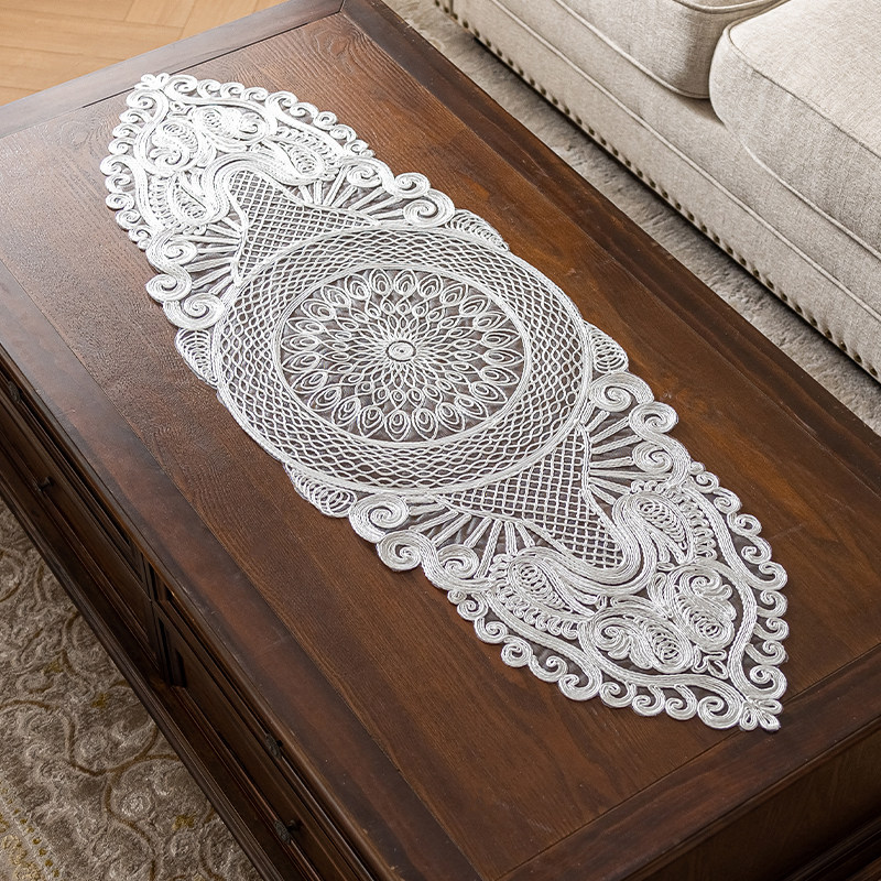 桌旗轻奢高端法式复古蕾丝茶几餐桌布电视柜五斗柜梳妆台美式盖巾,居家布艺,桌布,淘宝优惠券,粉丝福利购,淘宝优惠卷