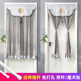 风门帘半帘入玄关隔断帘卧室半截布帘厨房短帘厕所遮挡帘隐私 中式