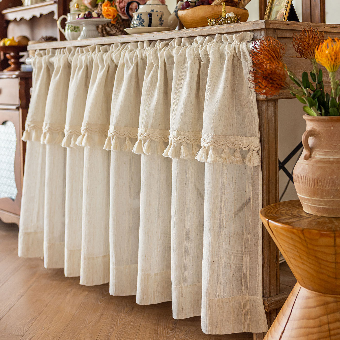 鞋架柜子遮挡帘书柜玄关柜遮光橱柜防尘遮丑免打孔布艺拉帘半帘,居家布艺,门帘,淘宝优惠券,粉丝福利购,淘宝优惠卷