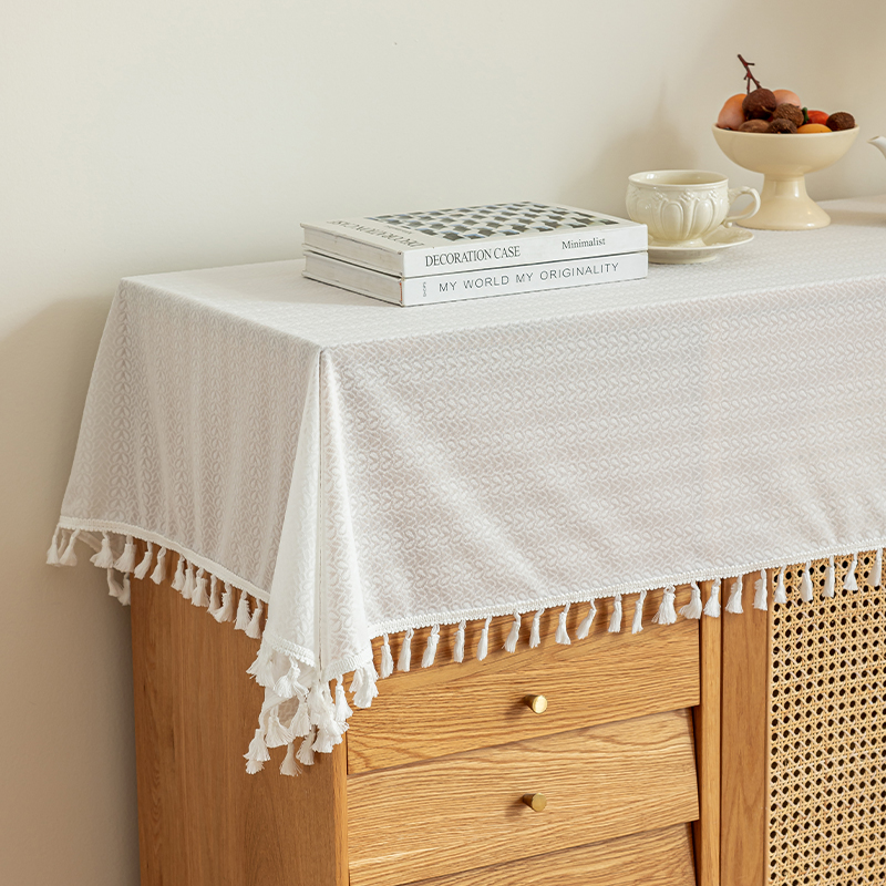 蕾丝餐边柜盖布家用长条桌布餐桌布美式田园长桌装饰鞋柜防尘盖巾