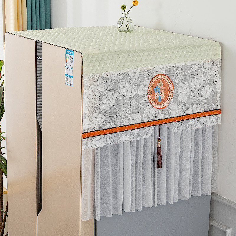 防滑冰箱防尘罩防尘布盖布洗衣机盖巾保护罩蕾丝单双开门冰柜罩布