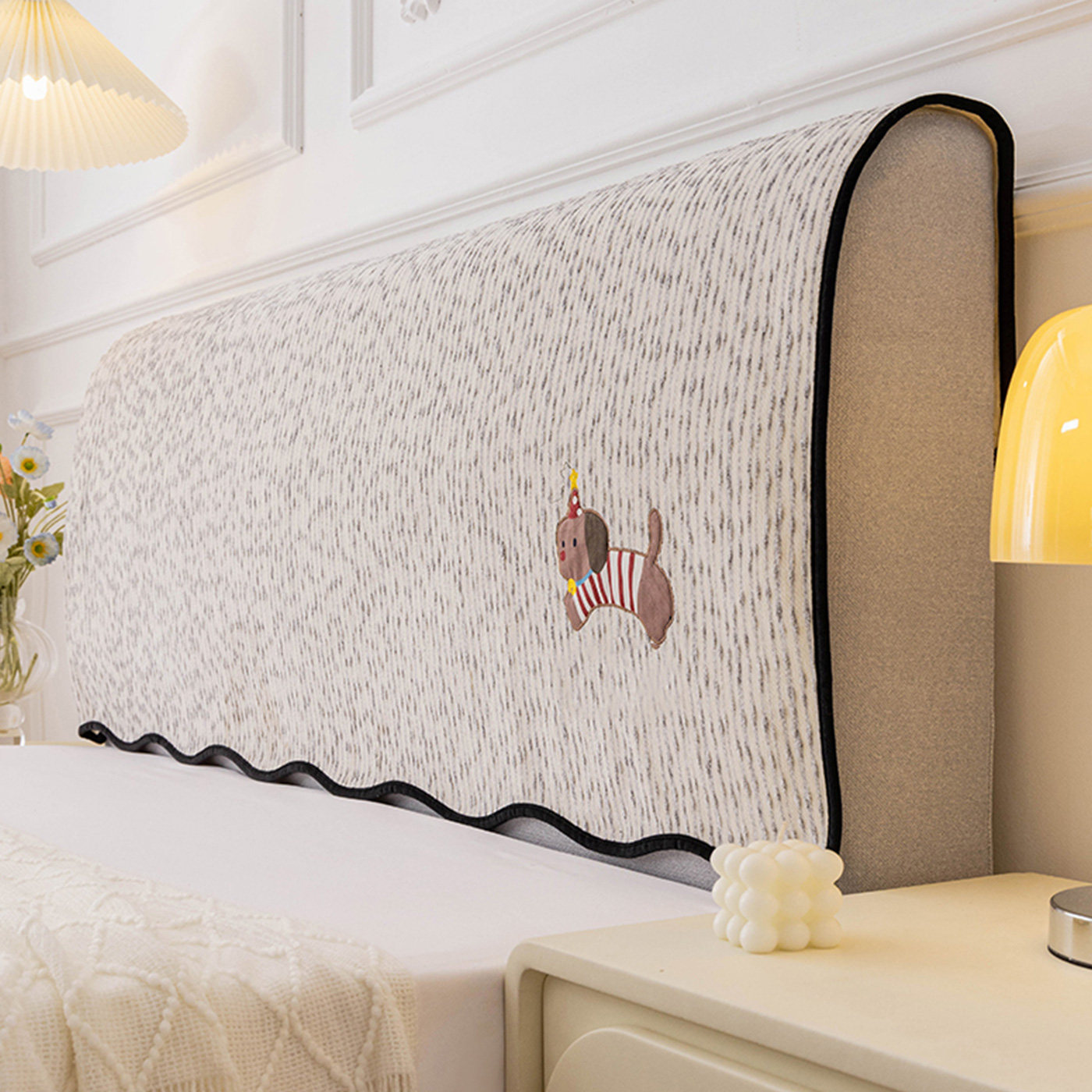 床头罩套四季通用保护盖巾防尘防猫抓防滑轻奢高级感靠垫2025新款,居家布艺,床头罩,淘宝优惠券,粉丝福利购,淘宝优惠卷