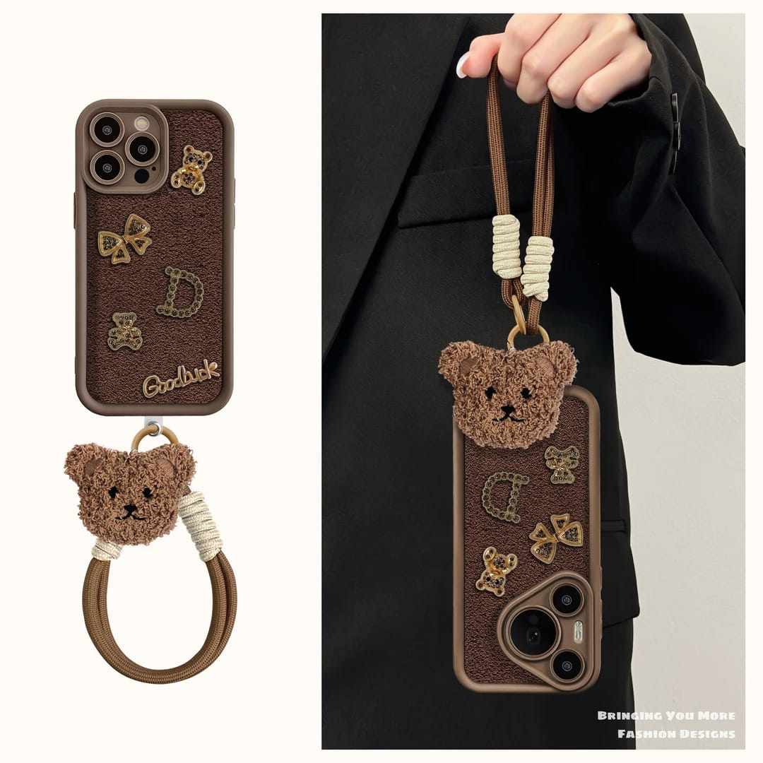 小熊公仔适用苹果16promax手机保护壳iphone15华为mate60pro女Pura70荣耀magic6/OPPOFindx8新款VIVOX200小米,3C数码配件,手机保护套/壳,淘宝优惠券,粉丝福利购,淘宝优惠卷