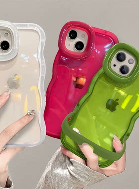 纯色双支架适用苹果多型号手机壳
