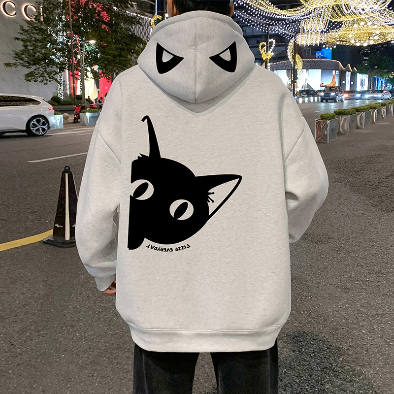 卫衣男春秋季2026新款宽松男生外套卡通印花美式休闲oversize帽衫