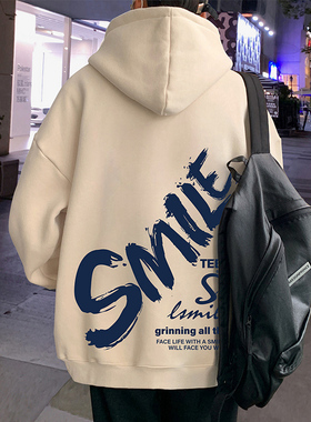 潮牌拉链开衫卫衣外套男春秋季连帽美式高街宽松港风国潮oversize