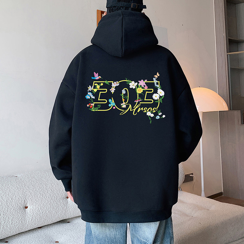 加绒卫衣男春秋季2026新款宽松帽衫美式休闲套头外套大码男生上衣