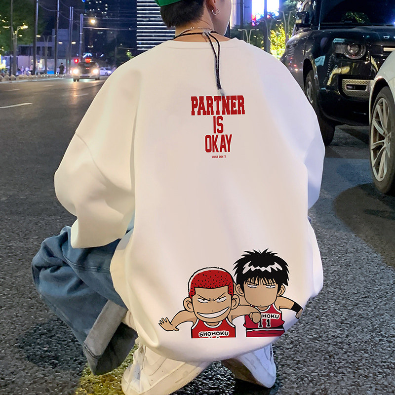 速发无帽卫衣男g秋宽松v生ta春e男i篮球运动上衣服t