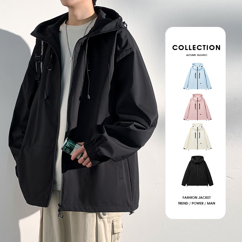 潮流宽松百搭休闲连帽夹克