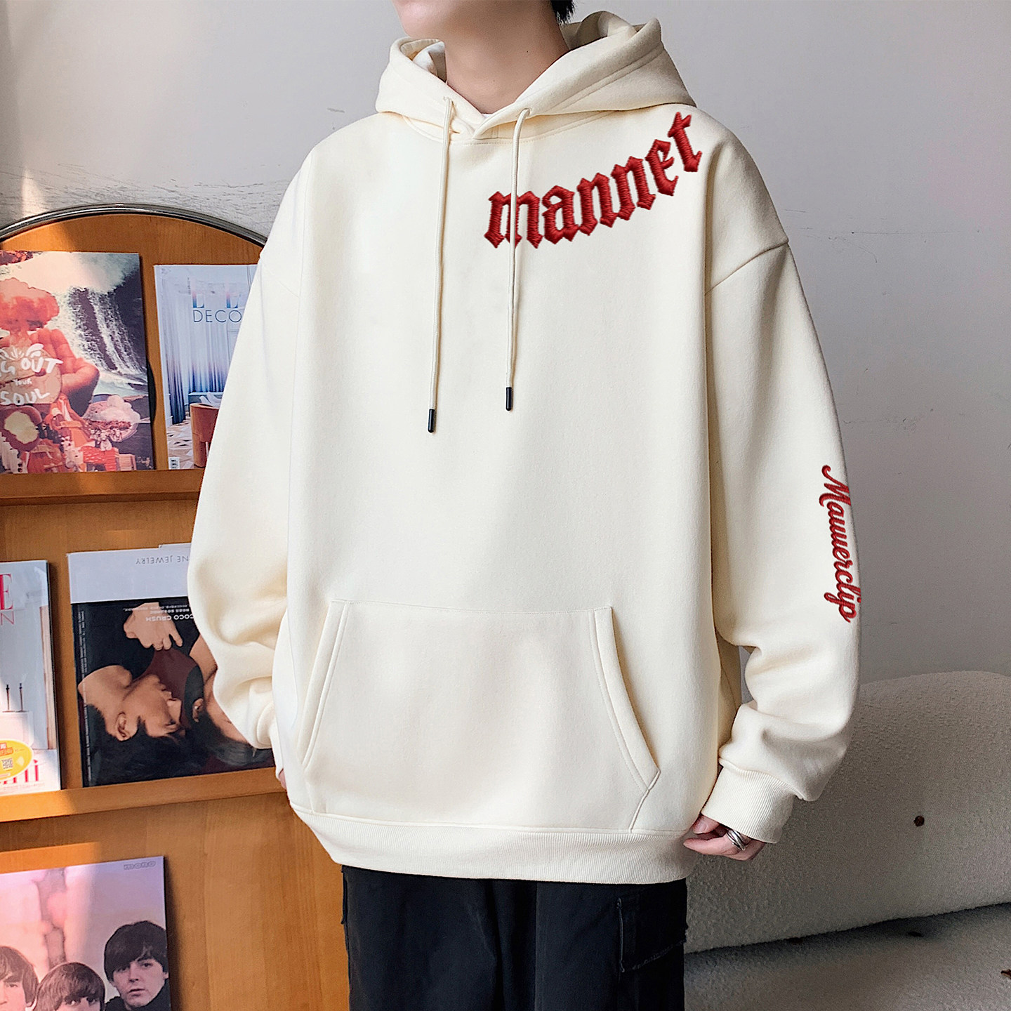 卫衣男春秋季2026新款休闲美式大码潮牌上衣运动高街男生连帽外套