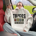 连帽加绒卫衣男秋冬季2025新款美式高街宽松青少年重磅男生外套潮