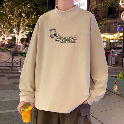 德绒针织衫男秋冬季2025新款宽松套头上衣ins休闲大码男装打底衫