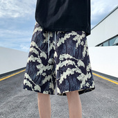 男夏季 花短裤 休闲宽松可下水泳裤 潮流沙滩裤 海边度假速干大裤 衩薄