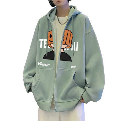 潮流宽松百搭休闲开衫卫衣