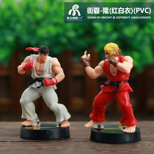 盲盒手办街头霸王街霸人物模型 白隆 红肯人偶玩具公仔游戏手办动