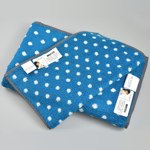 山东孚日Sunvim纯棉双股精梳棉纱提花圆点简约加厚浴巾毛巾套巾