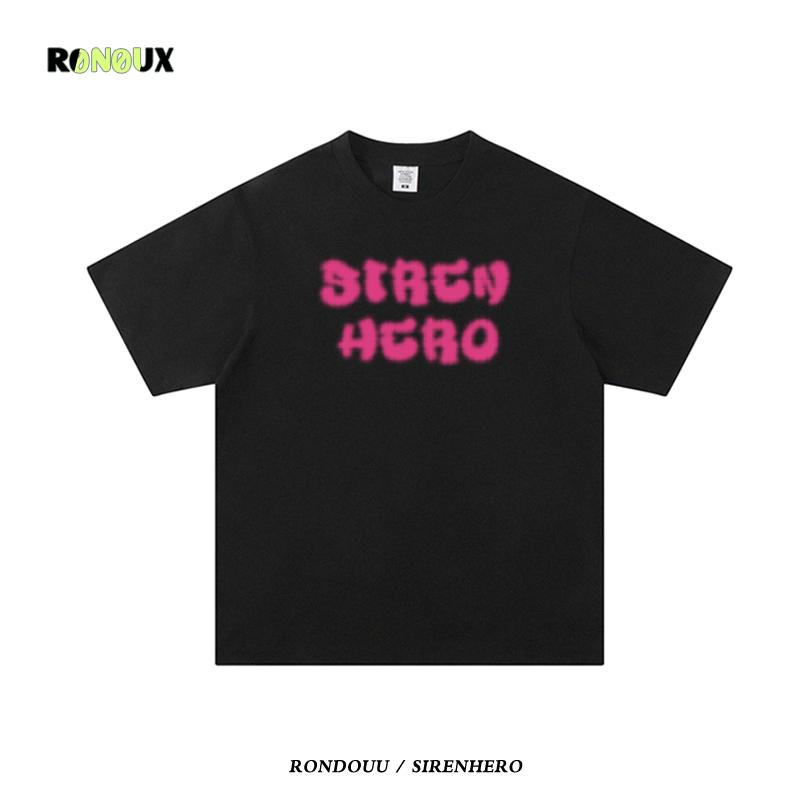 美式复古字母印花短袖T恤