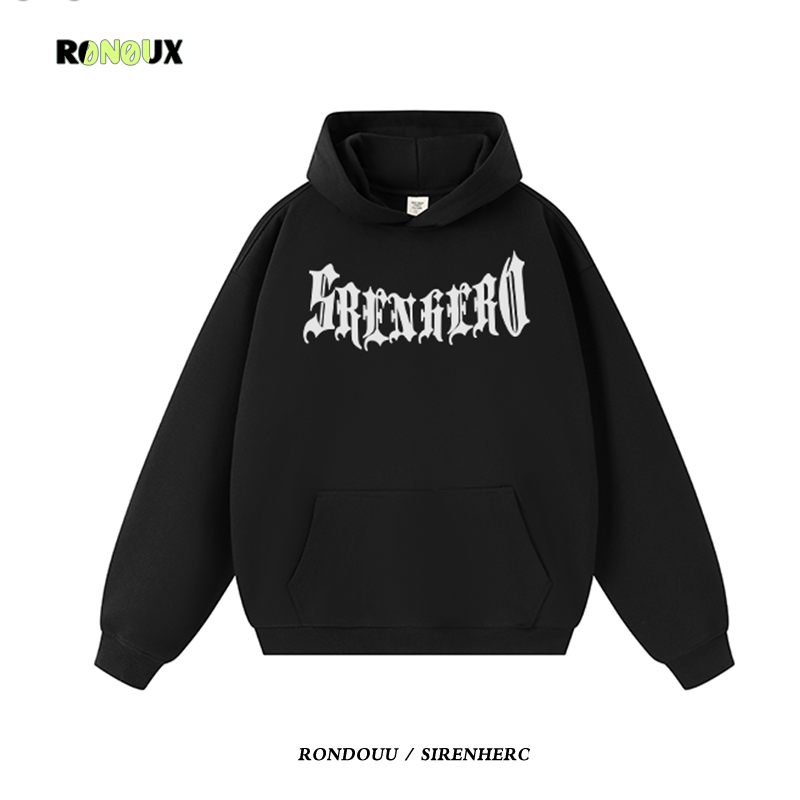 美式复古高街oversize重磅宽松连帽卫衣男女秋冬潮牌情侣帽衫外套