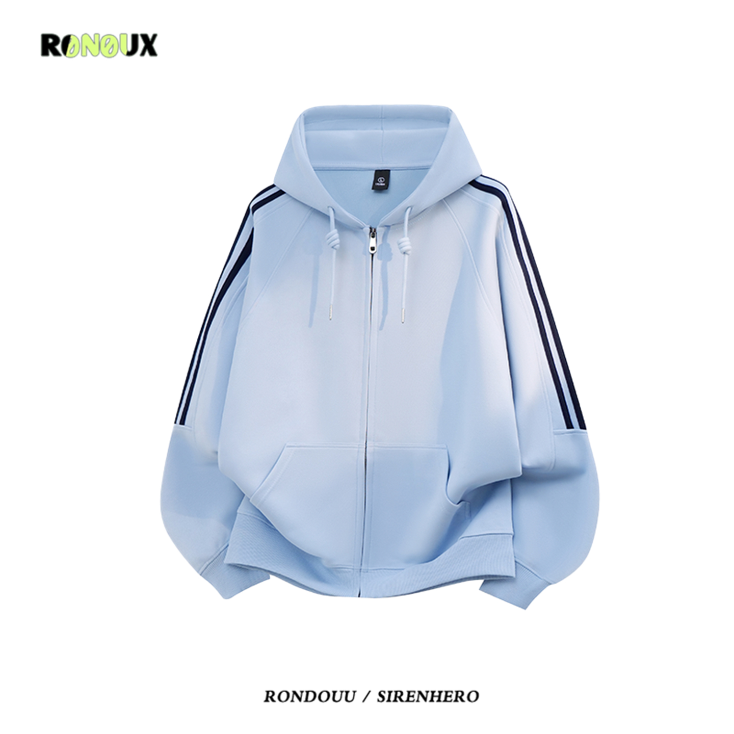 三条杠连帽卫衣外套女秋2025新款