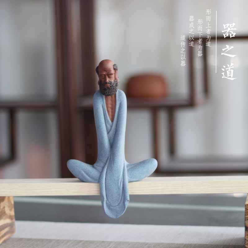 紫砂达摩人物佛像电视柜创意陶瓷