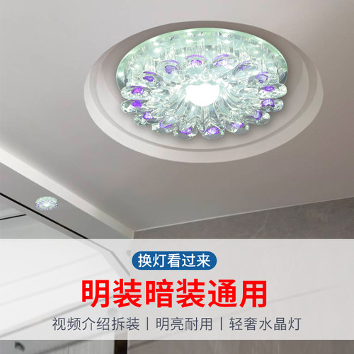 走廊过道玄关LED暗装明装通用灯