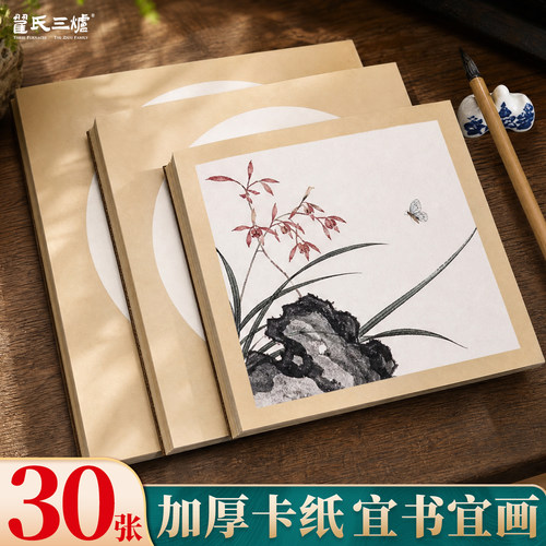 半生半熟加厚宣纸30张免装裱