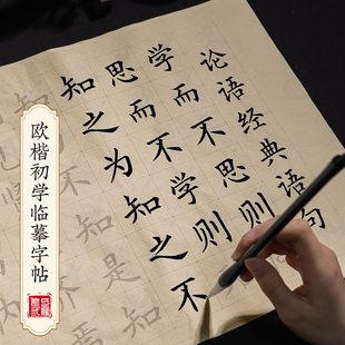 中楷毛笔字帖欧体毛笔字套装书法临摹成人练字帖中楷静心醉翁亭滕王阁序兰亭集序楷书初学者入门软笔描红套装