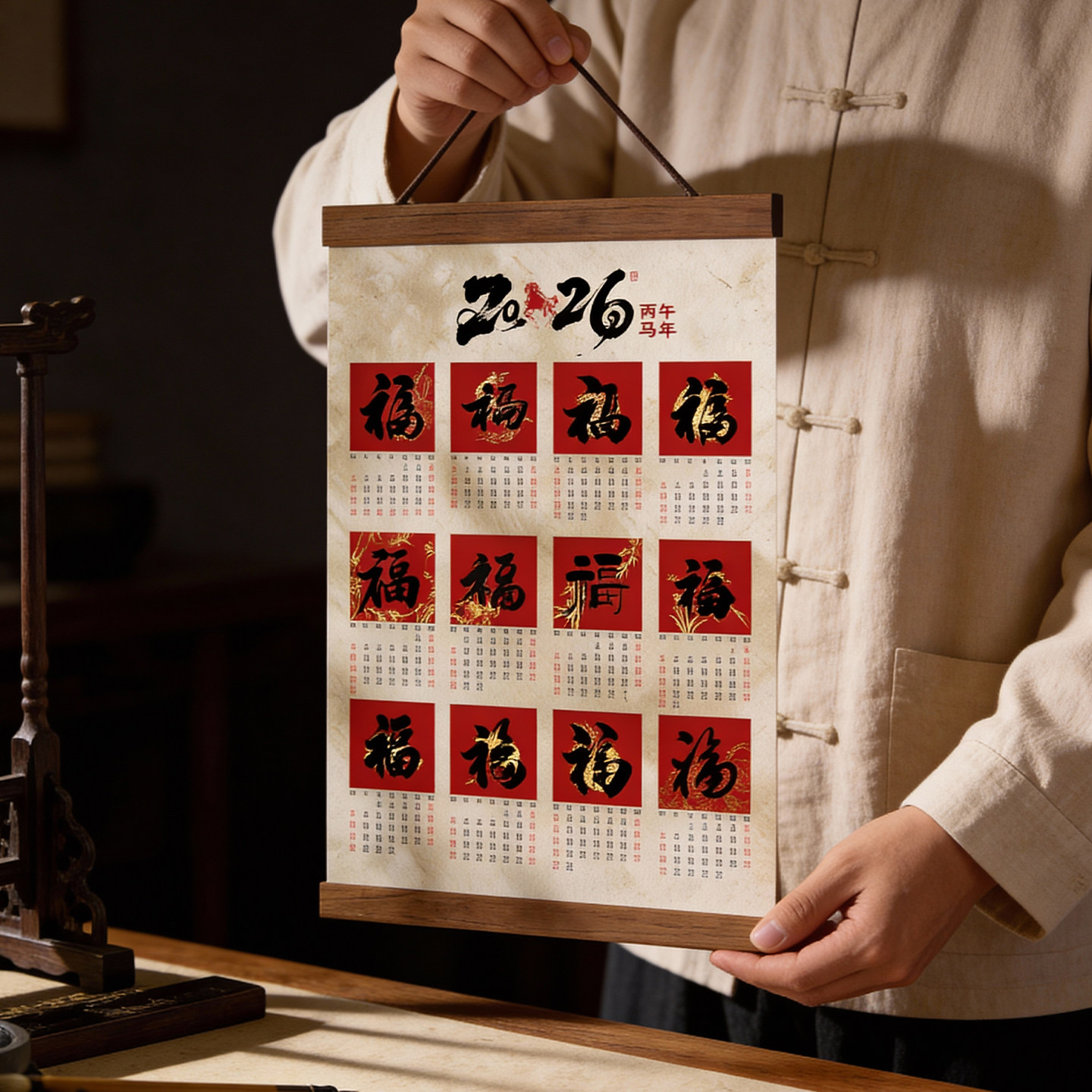 空白日历挂轴A4文创软卡挂轴日历马年磁吸画夹挂历国潮宣纸软卡摆台书法摆台免装裱半生熟加厚毛笔书法作品纸,文具电教/文化用品/商务用品,宣纸,淘宝优惠券,粉丝福利购,淘宝优惠卷