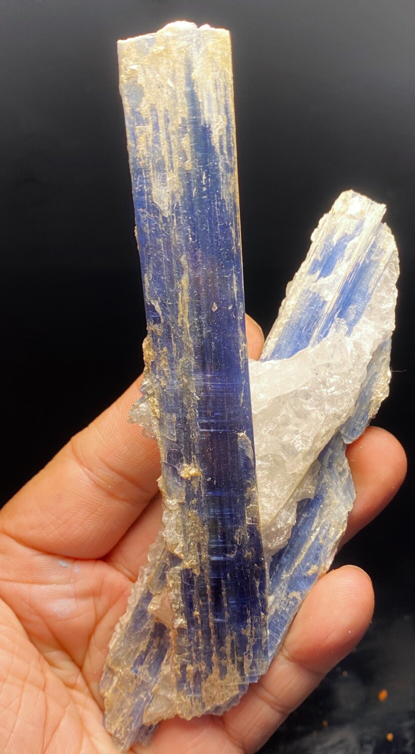 蓝晶石#巴西蓝晶矿物晶体标本#蓝晶#教学标本