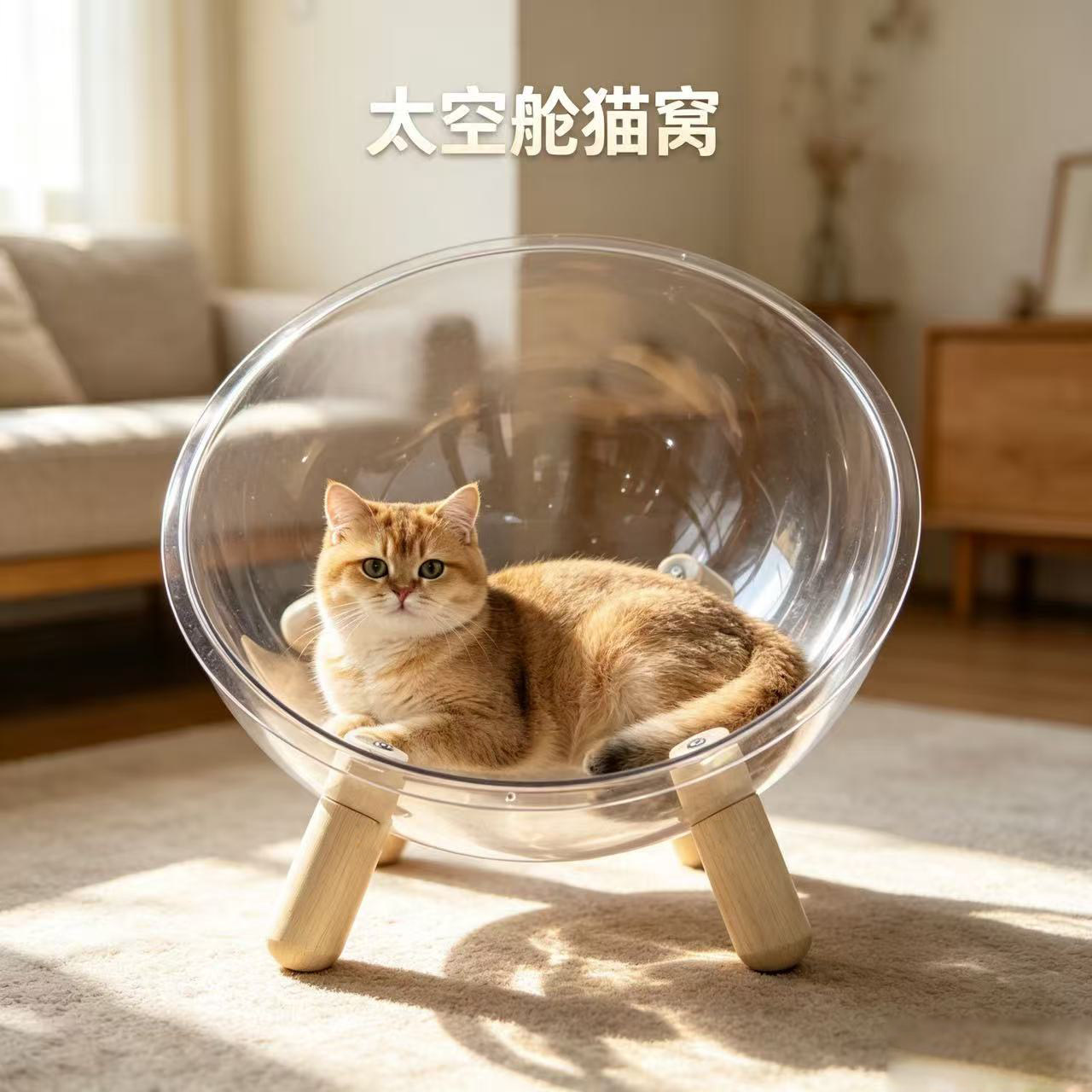 太空舱猫窝四季通用小户型不占地猫咪悬浮窝猫爬架玩具宠物用品