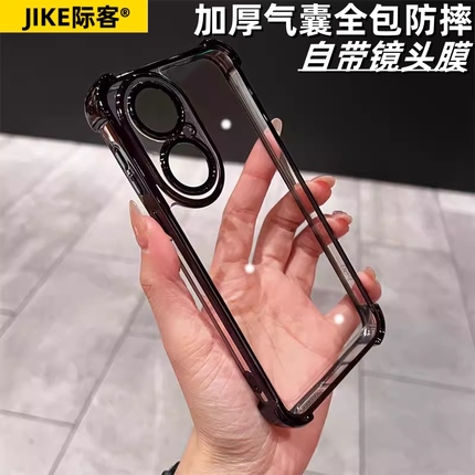 适用华为P50手机壳镜头全包华为p50pro保护套硅胶p40气囊防摔p60透明男女简约pro潮款华为p40pro
