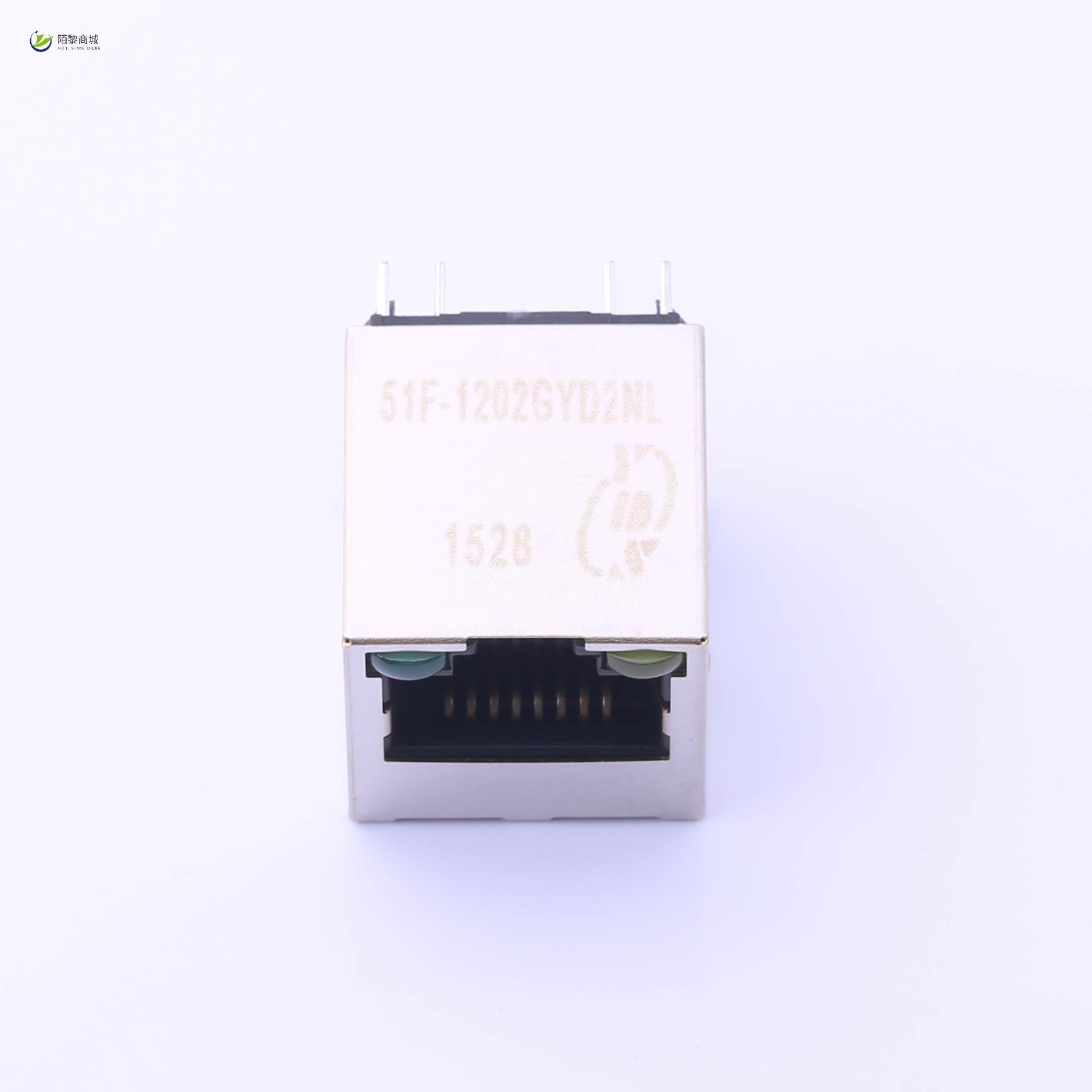 全新原装51F-1202GYD2NL正品/带磁性模块的 180° Rj4