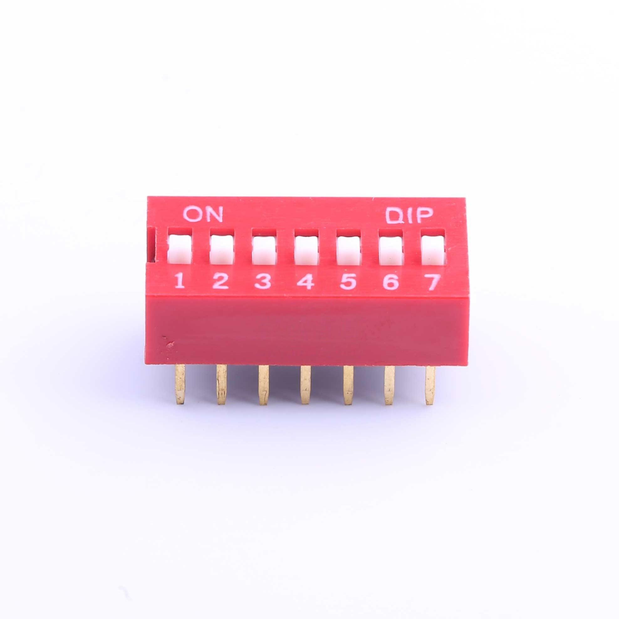 全新原装DS-07RP正品/红色7PIN-2.54mm立式直插正拨拨码