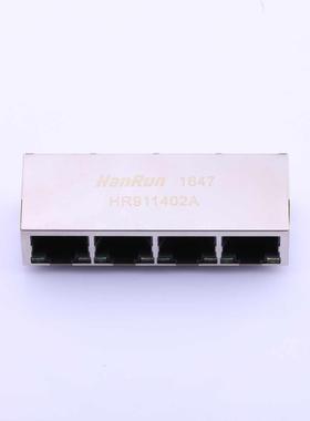 全新原装HR911402A正品/1x4端口RJ45，带LED和磁性模块