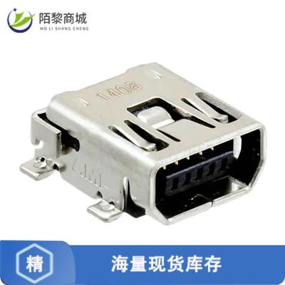 全新原装1734328-1正品/CONN RCPT USB2.0 MINI AB SMD