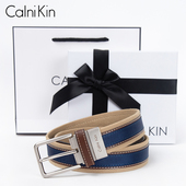 高尔夫裤 Calnikin皮带男真皮休闲帆布腰带男士 针扣青年牛仔裤 腰带