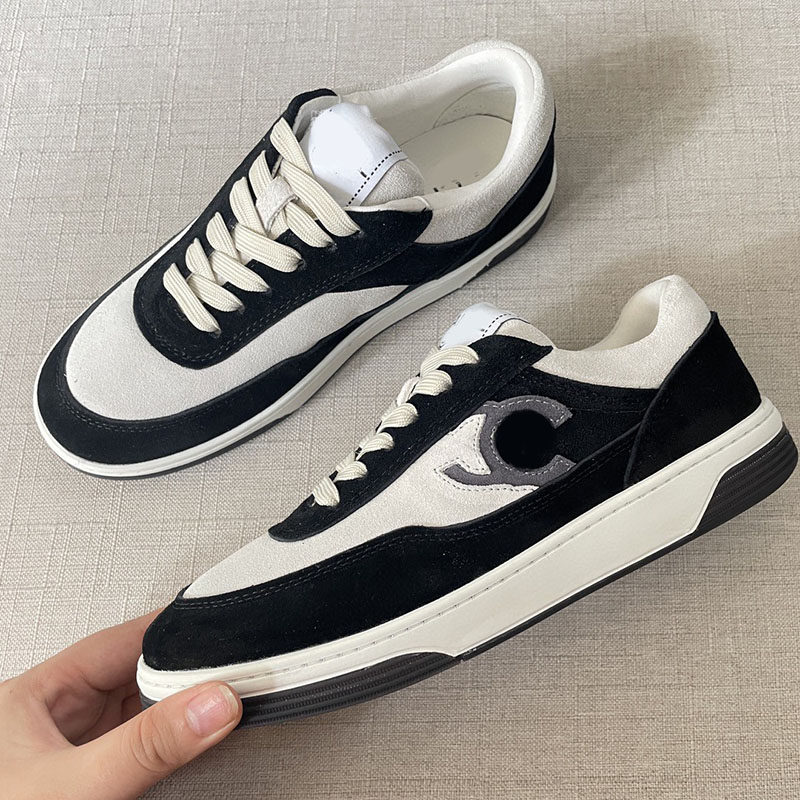 外贸原单小香风2023新款黑白熊猫平底板鞋大牌奢侈品潮牌女运动鞋,女鞋,休闲板鞋,淘宝优惠券,粉丝福利购,淘宝优惠卷