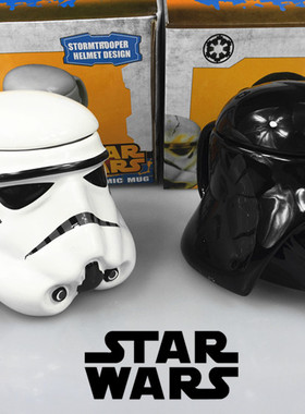 包邮Star Wars星球大战黑武士白兵陶瓷咖啡杯 个性水杯  时尚茶杯