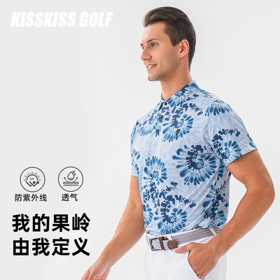 男士扎染印花短袖T恤运动时尚