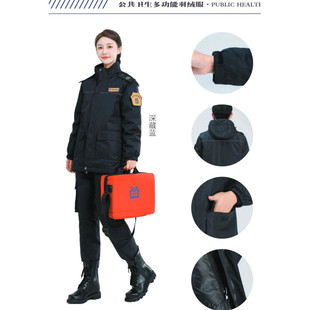 美年隆120急救羽绒服急诊棉衣护士袄公共卫生值班保暖防寒厚外套