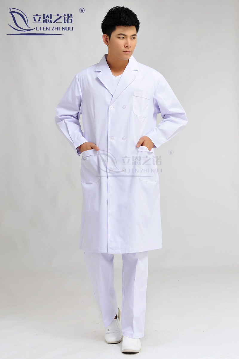 立恩之诺白大褂美容药店南丁格尔款双排扣男女医生服冬长袖工作服
