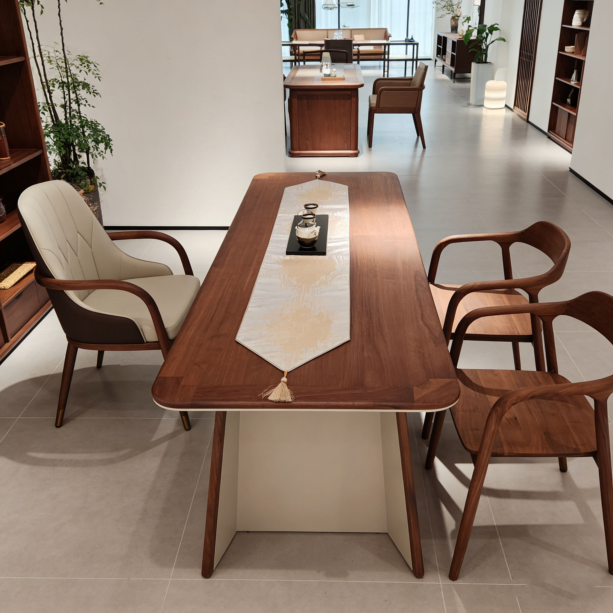 新中式茶桌椅组合实木高端定制北美黑胡桃木茶水柜茶台新款高级,住宅家具,家用茶台/茶桌,淘宝优惠券,粉丝福利购,淘宝优惠卷